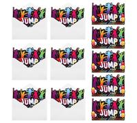 HOOTNEE 12pcs Bounce Theme Birthday Invitation Cards with Envelopes, Double-sided Jump Party Invites and Women’s Gatherings, Spring and Halloween Party Supplies