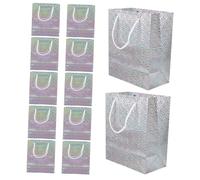 HOOTNEE 12pcs Decorative Handheld Bags Handles Glossy Finish for Party Favors and Celebrations Sturdy and Practical Design