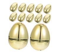 HOOTNEE 12pcs Easter Golden Eggs Openable Egg Fillable Egg Bauble Boxes Party Favors Refillable Egg Eggs Decorations Filling Egg Empty Egg Easter Egg Decor