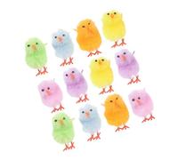 HOOTNEE 12pcs Fluffy Easter Chicks Plush Decorations Cute Stuffed Chick for Easter Celebrations DIY Crafts and present Giving Accessories