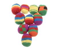 HOOTNEE 12pcs Knitted Bean Bags for Safe Crochet Juggling Sacks Foot Kick for Boy Girl Yarn Toys for Imaginative Play