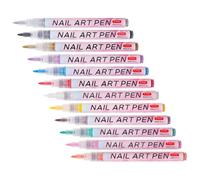 HOOTNEE 12pcs Nail Point Graffiti Pens Nail Art Kit Acrylic Pigment Lightweight Design Assorted Color for Personal Use on The Go Creations Suitable for Professional Art Artist