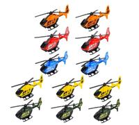 HOOTNEE 12Pcs Pull Back Helicopter Vivid Mini Flying Planes for Boys Safe Playthings for Imaginative Play and Birthday Gifts Random Color