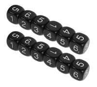 HOOTNEE 12pcs Sided Number Dice Set for Math Practice with Addition Subtraction Multiplication Division Educational Plastic Dice for Classroom Teaching Board Games and Math Competitions