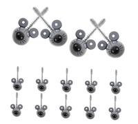 HOOTNEE 15pcs Wooden Mini Mouse Figurines with Twistable Wire Tails Realistic Craft Animal Statues for Role Play Halloween Prank Decorations Natural Wood Texture Cute Desktop Collectibles