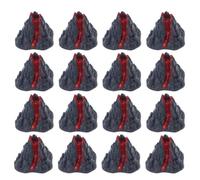 HOOTNEE 16CM Mini Plastic Volcano Model Realistic Lava Effect, 16pcs Simulation Volcano Set for Science Experiments and Sand Table Decoration