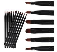 HOOTNEE 18 Pcs Concealer Brush Set for Eyebrows under Eye with Synthetic Fiber and Plastic Handle, No Pressure on Skin, Fits Face Perfectly for Eye Makeup and Detailing