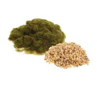 HOOTNEE 1Set Vibrant Grass Terrain Powder Gravel Grass Scatter Miniature Stone for DIY Fairy Garden Table Decoration Indoor Outdoor Landscape