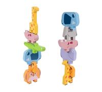HOOTNEE 1Set Wooden Animal Stacking Educational Parent Plaything for Safe and Blocks Game Promotes Social Skills and Intellectual Development for Boys
