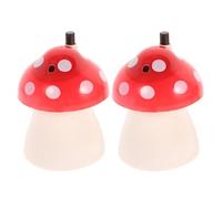 HOOTNEE 2 Pcs Mushroom Toothpick Holder Dispenser with Secure Seal and Hygienic Plastic Storage, Cute Mini Toothpick Box for Restaurant and Travel Use