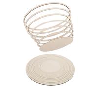 HOOTNEE 2 Sets Ceramics Plate Shaping Molds Wooden Clay Tool for Carving Professional Precision Style with Concentric Cuts and Comfortable Grip Khaki for DIY Home Projects