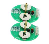 HOOTNEE 2 Sets DIY Electronic Gyroscope Soldering Kit for Beginners Portable Training Tool with LED Components Skill Practice Stem Educational Electronics Project