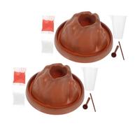 HOOTNEE 2 Sets Educational Volcano Eruption Science Kit Realistic Volcano Model for Fun Experiments Enhances Knowledge Fine Motor Skills for Classroom Learning