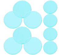 HOOTNEE 20 Pieces Plastic Poker Chips, Bingo Chips Bulk Learning Counters Disks Poker Card Game, Counting Markers for Math Practice, Game Tokens and Teaching Rewards, 1.9 * 1.9 * 0.13cm (Blue)