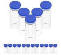 HOOTNEE 20pcs 10ml Glass Vials for Essential Oils, Freeze-dried Powder Storage Bottles, Science Sample Bottles for Laboratory and Beauty Use