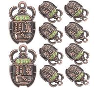 HOOTNEE 20Pcs Ancient Egyptian Beetle Charms for DIY Jewelry Making Versatile Pendant Accessories for Necklaces Bracelets Earrings and Handbag Pendants