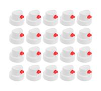 HOOTNEE 20pcs White Plastic Spray Can Nozzle Caps Fan Shape Spray Paint Tips Replacement Accessories for Aerosol Cans Suitable for Graffiti and Touch-up Painting