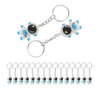 HOOTNEE 24pcs Mini Astronaut Keychains Blue Cartoon Spaceman Bag Charms Portable Space Adventure Party Favors Teacher Treasure Box Prizes Classroom Rewards