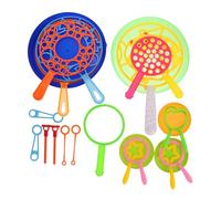 HOOTNEE 24Pcs Outdoor Bubble Wands with Tray for Summer Birthday Party Games Colorful Bubble Maker Tools with Various Fun Shapes Boys
