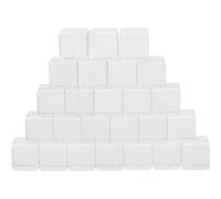 HOOTNEE 24pcs Transparent Acrylic Dice Cubes Smooth Square Clear Dice for DIY Board Games Party Gambling Teaching Aids Lightweight Portable Game Accessories