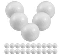 HOOTNEE 25pcs White Foam Craft Balls for DIY Crafts and School Projects, Smooth Surface, Can be Pinned, for Party Decor and Christmas Tree Ornaments, round Shape for Easy Crafting