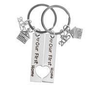 HOOTNEE 2pcs 2025 Keychains Set Decor Keyring Loo for Couples New Keyring Favor for Housewarming Present