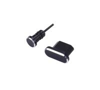 HOOTNEE 2pcs 3.5mm Headphone Jack Plug and Micro Usb Dustproof Port Plugs for S7 S7 Edge Plus Smartphones Black Dust Caps Protective Set