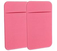 HOOTNEE 2pcs Adhesive Phone Card Holders for Men Women Stretch Spandex Fabric Wallet Sleeve Sticky Credit Card Holder Universal Fit for Mobile Phones Black
