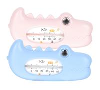 HOOTNEE 2pcs Bath Thermometers Floating Animal Shape Temperature Tester for Newborns Safe Shower Pink Blue