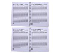 HOOTNEE 2pcs Bill Payment Tracker Notebook Financial Planner with Monthly Summary Section Spacious Layout Black Paper Material Budget Planning Personal Organization