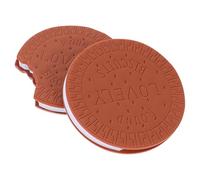 HOOTNEE 2pcs Cookies Shaped Self-adhesive Memo Pads with Adorable Cookies Pattern Design, Portable Paper Notes That Won't Leave A Mark, for Office and School Use