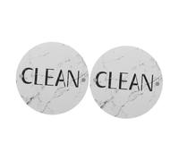 HOOTNEE 2pcs Dishwasher Magnet Clean Dirty Magnet Sign Kitchen Dish Washer Sign Magnetic Hold Stylish Modern Design No Maintenance