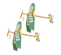 HOOTNEE 2Pcs DIY Rubber Band Powered Glider Model Kit Educational for Hands Activity to Enhance Creativity and Practical Skills Random Color Assembly Set