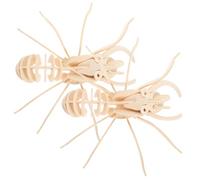 HOOTNEE 2pcs DIY Wooden Animal Puzzle Spider Jigsaw Self-assembling Puzzle for Interactive Hand-painted Educational Model for Creativity Patience and Fun and Decorative Display