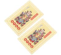HOOTNEE 2pcs Feng Shui Tai Sui Amulet Card for Year Horse Zodiac Protection Charm for Luck Wealth Prosperity and Health Feng Shui Wealth Enhancer