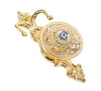HOOTNEE 2pcs Gold Crystal Curtain Tiebacks Wall Hooks for European Style Curtains Metal Support Holdbacks with Bling Beads Easy Install for Living and Bedroom