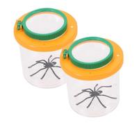 HOOTNEE 2Pcs Insect Observation Box Magnifying Lenses Transparent Bug Viewer Container for Exploration and Nature Catching Educational for Boys