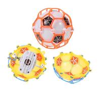 HOOTNEE 2pcs Luminous Music Jumping Ball Electric Bouncy Football for Lightweight Outdoor Night Play Fun Coordination Exercise Random Color