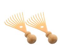 HOOTNEE 2pcs Manual Head Massager Scalp Scratchers Bamboo Massage Tool with Portable Design and Effortless Itch Relief for Business Trips on The Go Use