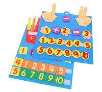 HOOTNEE 2pcs Montessori Number Learning for Educational Counting Math Manipulatives with Nonwoven Fabric Safe Design for Preschool Early Education and Fine Motor Skills Development