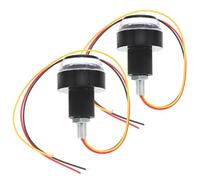 HOOTNEE 2pcs Motorcycle LED Turn Signals Black Plastic Rear Signal Lights Enhanced Visibility Waterproof for Night Riding