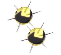 HOOTNEE 2pcs Multi Needle Dotting Pen for Nail Art and DIY Work, Acrylic and Metal Material Smoothing and Scraping Functions, round Shape Tool Suitable for Beginners and Experts