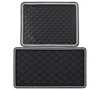 HOOTNEE 2pcs Non-slip Dashboard Mats for Car with Rhinestone Decor Pvc Material Holds Mobile Phone and Perfumes Anti-skid Pad for Car Dashboard Stylish and Functional