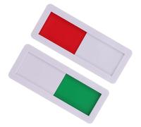 HOOTNEE 2pcs Open and Closed Sign Slide Door Sign Indicator Acrylic Easily Visible Assorted Color Slide Design for Conference Room and Restroom Use