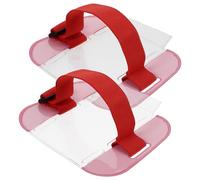 HOOTNEE 2pcs Plastic Arm Badge Cover Arm Badge Holder 5.70x5.42x0.08in Adjustable Band Visual Window Portable Display for Workplace Use