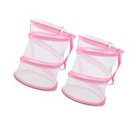 HOOTNEE 2pcs Portable Butterfly Habitat Cage for Children and Students, Foldable Pink Mesh Insect House for Outdoor Nature Exploration and Observation