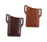 HOOTNEE 2pcs Portable Lost Phone Waist Bag PU Cell Phone Pouch for Men Outdoor Use Mixed Red Brown and Light Colors Protective and Convenient for Hiking Shopping Daily Activities