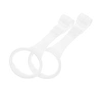 HOOTNEE 2pcs Pull Rings for Crib and Stand Up Support, White Nursery Cot Hand Grip Accessories for Walking Assistance