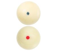 HOOTNEE 2pcs Replaceable Resin Pool Balls White Cue Balls 5.72cm round Impact Resistant for Bars and Game Rooms Suitable for Players at Skill Levels Random Style