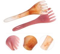 HOOTNEE 2Pcs Resin Scalp Massage Comb for Women Anti-static Hard Teeth Scalp Relaxing Scraper Portable Head Therapy Tool for Daily Muscle Relief